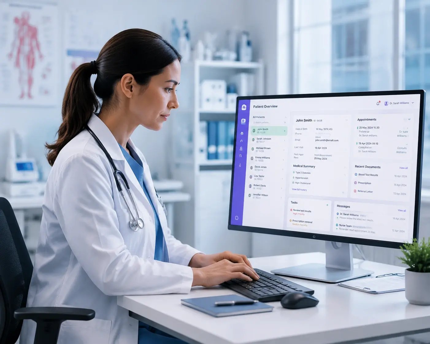 Medical personel using Gasp automated workflow software